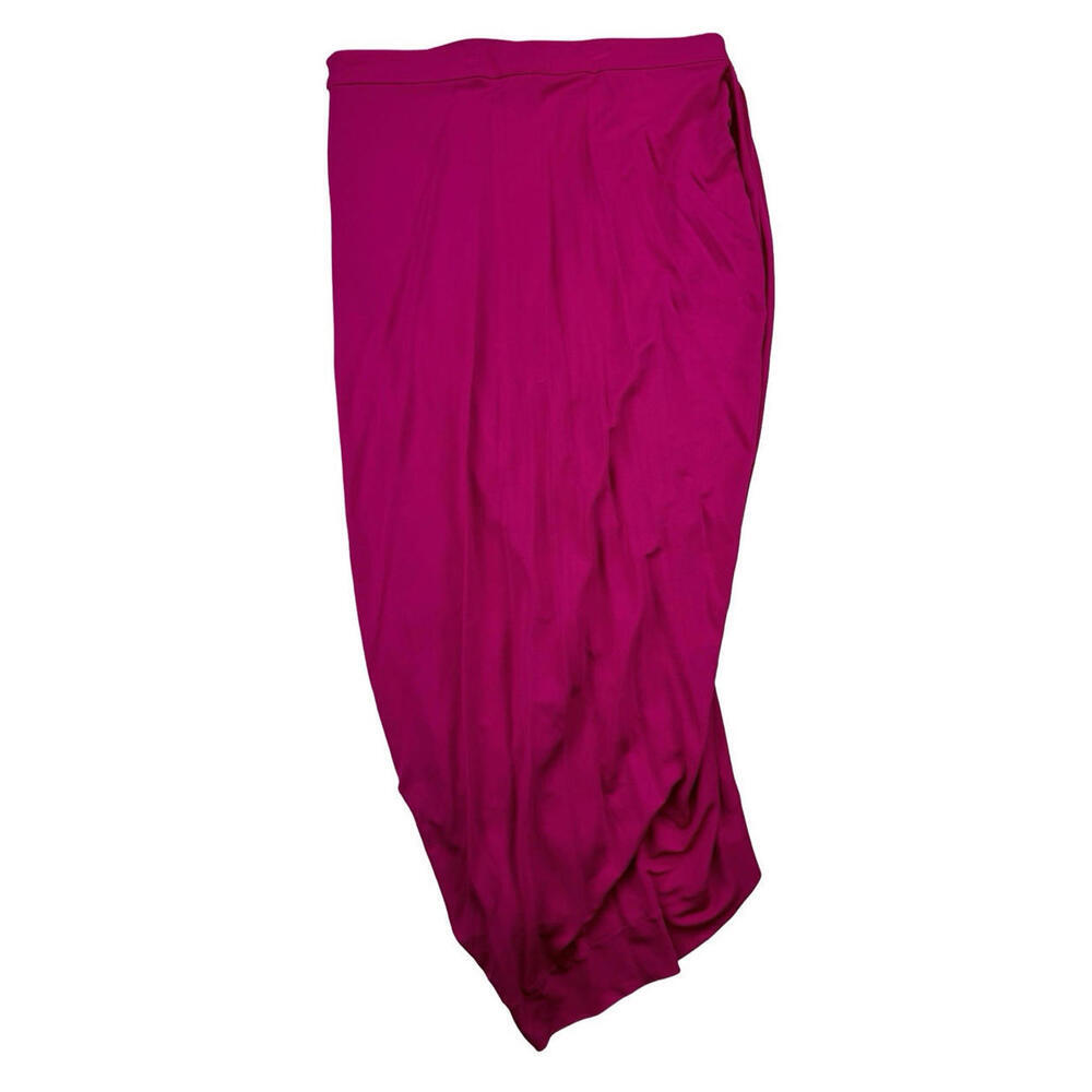 Dries Van Noten Mid Length Draped Skirt Fuchsia Pink Size FR 38 | US 6 - Picture 2 of 7